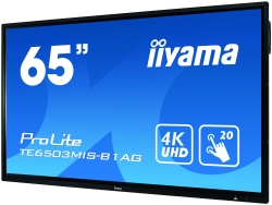 iiyama ProLite TE6503MIS-B1AG 65-inch Display Touch IPS 4K UHD 3840x2160 DP HDMI VGA RJ-45 speaker 6ms black Android Very good - Refurbished