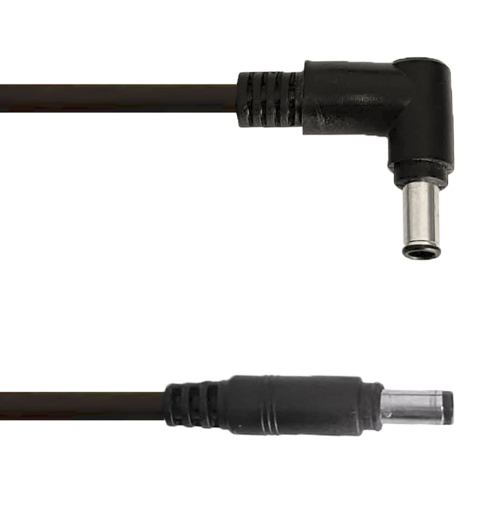 LIND DC adapter cable / power cable – right-angle barrel plug with center pin for LIND power supplies
