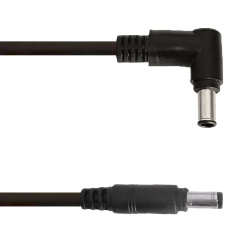 LIND DC adapter cable / power cable – right-angle barrel plug with center pin for LIND power supplies