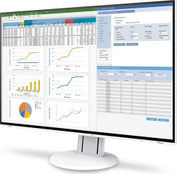EIZO FlexScan EV2457-WT 24.1-inch Monitor IPS WUXGA 1920x1200 DP HDMI DVI USB speaker 5ms white